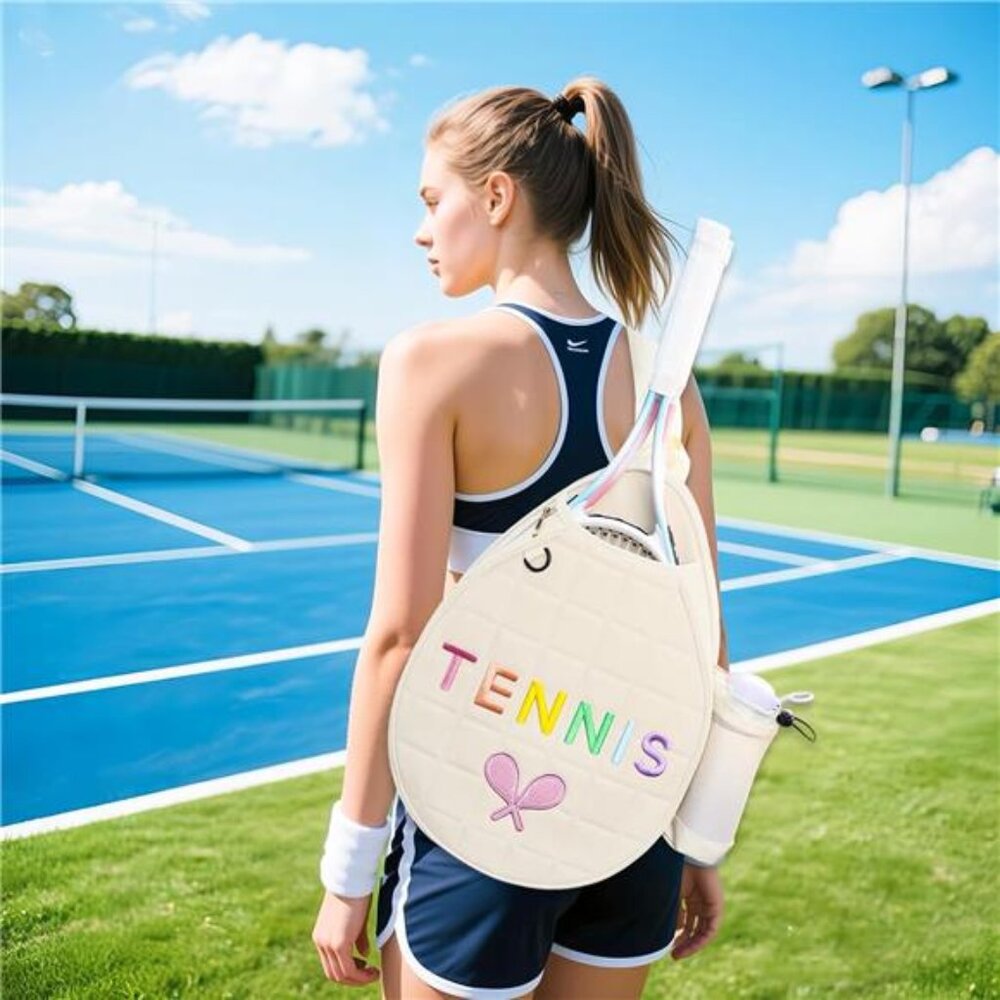 Tennis Bags, Tennis Sling Crossbody Backpack, Water Resistant - Picture 2 of 7